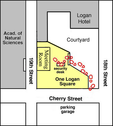 close-in map of One Logan Square