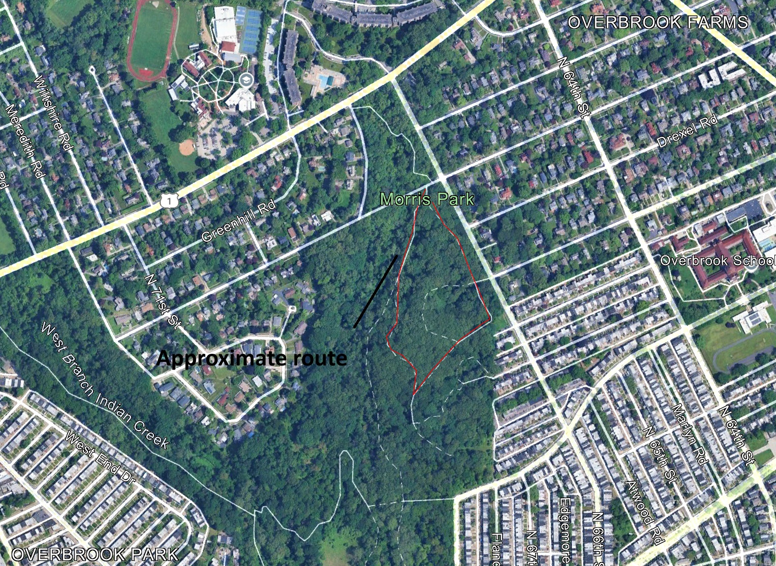 Morris Park location map